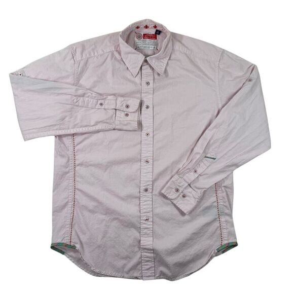 Robert Graham Freshly Laundered Mens Large Light Pink Button Up Shirt - Picture 1 of 10